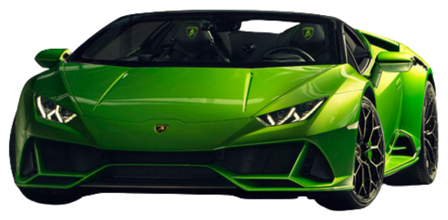 Lamborghini Huracán EVO Spyder verde, vista frontale